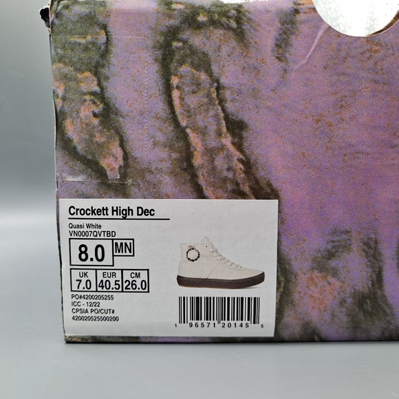 New Vans x Quasi Skateboards Gilbert Crockett High Decon Cream Canvas Brown Mens - Picture 11 of 11